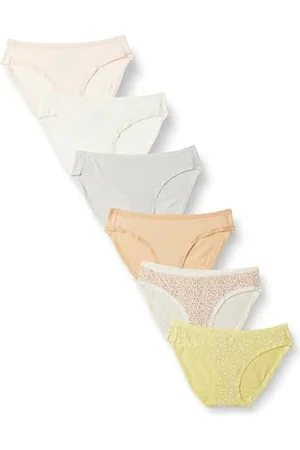 Amazon Slip Bikini in Cotone (Disponibile in Taglie Forti) Donna, Pacco da 6, , 46
