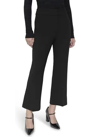 DKNY High Rise Wide Leg Career Pants Pantaloni Casual da Lavoro, , 48 Donna