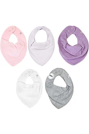 Pippi Confezione da 5 Bavaglini triangolari per Bambini Foulard, , Taglia Unica Bimbo