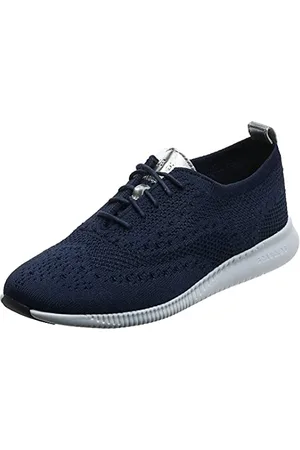 Cole Haan Zerogrand Stitchlite Oxford Flat Oxford Flat, Maglia Blu Marino/Ch Argento Eme, 5