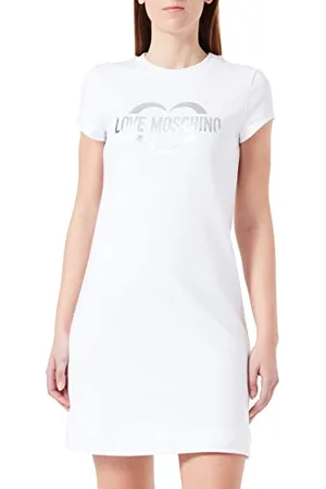 Moschino Slim Fit A-Line Short-Sleeved Dress, , 44 Donna