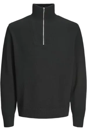 JACK & JONES Jorfrederiksberg-Maglia a Mezza Zip SN Maglione Lavorato, , XXL Uomo