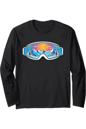 Symbiosis Supply Co. Ski Goggles Art Nature Mountains Minimalist Skiing Maglia a Manica