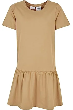Urban classics Vestito da Ragazza Valance Tee Dress, , 134/140 cm Bambina