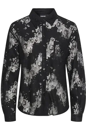 Pieces® Pcnorinne-Maglietta Camicia a Maniche Lunghe, , M Donna