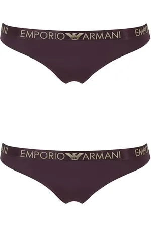 Emporio Armani Iconic Microfiber 2-Pack Brasilian Underwear, , S Women