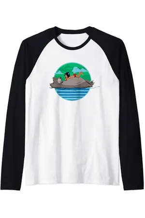 Disney The Jungle Book Baloo and Mowgli Maglia con Maniche Raglan