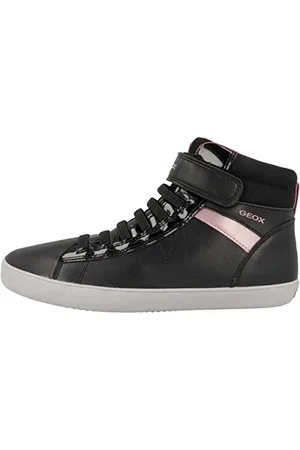 Geox J Gisli Girl A, Sneakers Bambine e ragazze, Nero/Rosa (Black/Dk Rose), 24 EU