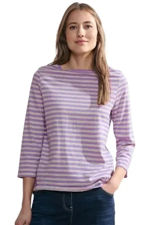 CECIL B320858 Maglietta Basic in Cotone con Scollo a U, , XL Donna