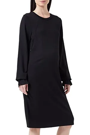 Noppies Dress Pinole Nursing Manica Lunga Vestito, Nero-P090, 50 Donna