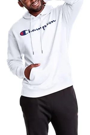 Champion Felpa con Cappuccio in Pile Powerblend con Grafica, , M Uomo