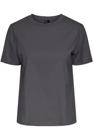 Pieces® Pcria SS Fold Up Solid Tee Noos BC T-Shirt, , XL Donna