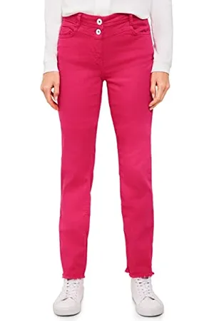 CECIL B376160 Pantaloni Dritti in Tessuto, Fresh Pink, 33W x 30L Donna