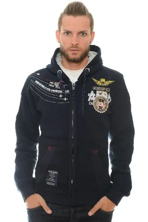 Geographical Norway Felpa Uomo FAERO felpa con cappuccio con zip intera S