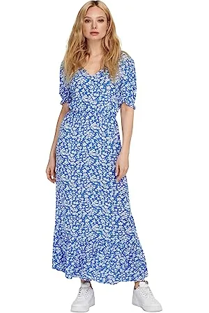 ONLY Onlchianti S/S Long Dress Wvn Noos Vestito, , M Donna