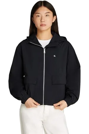 Calvin Klein Cotton Nylon Windbreaker Jacket J20J225210 Giacca a Vento, (CK ), XS Donna