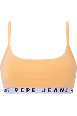 Pepe Jeans Solid Str Brlt, Reggiseno Donna, (Yellow),XL
