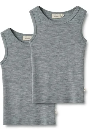 WHEAT Merino Wolle Top Unterhemd Iggy Oeko-Tex Canottiera, , 128 Unisex-Bambini e Ragazzi