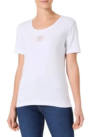 Armor.lux Armor Lux T-Shirt Poissons À Manches Courtes et col Rond en Coton Léger Femme, , XL Donna