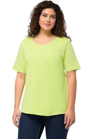 Ulla Popken T-Shirt doppellagig 1/2 Arm Magliette, , 48-50 Donna