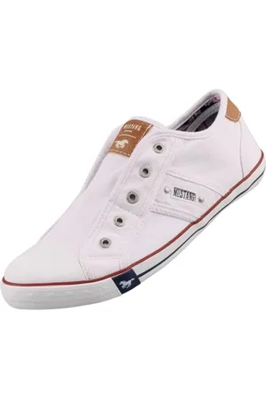 Mustang 5053-307-18, Scarpe da Ginnastica Basse Donna, Bianco (Weiß/Blau 18), 38 EU