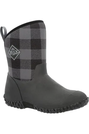 Muck Muckster II Mid, Stivali in Gomma Donna, Black/Grey Plaid, 21 EU