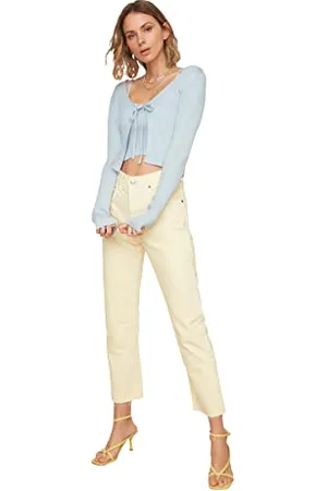 Trendyol Cardigan con Inserti Blu Chiaro Sweater, , L Donna