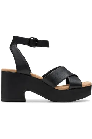 Clarks Nerisa Pearl, Sandali Donna, Black/Black, 41.5 EU