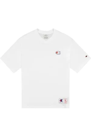 Champion Legacy Retro Sport (220330) -SS T-Shaped V-Neck T-Shirt, (Wht), S Uomo