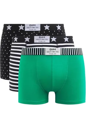 Dim Boxer Cotone Elasticizzato Vibes Uomo x3, Nero/Bianco/Verde, M