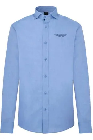 Hackett Texture Utility Camicia Uomo, (Chambray Blue), 3XL