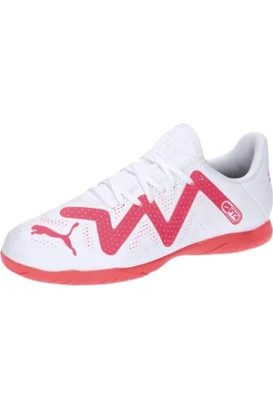 PUMA Future Play It Jr, Scarpe da Calcio Unisex-Bambini, White-Fire Orchid, 28 EU