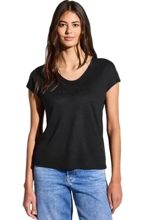 Street one A323174 Camicia Wording Effetto Lino, , 44 Donna