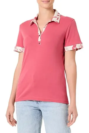 Armor.lux Armor Lux Polo À Manches Courtes col Chemise Motif Feuillage en Coton Femme, , M Donna