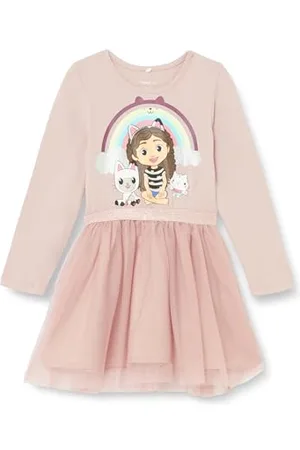 NAME IT NMFORBIRI Gabby LS Tulle Dress Sky, Vestito Bambina,