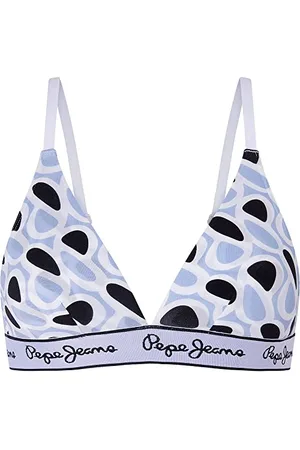 Pepe Jeans P Print Bra A, Reggiseno Donna, (Navy),M