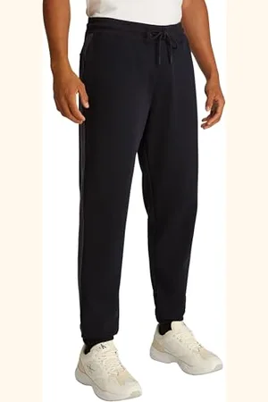 Calvin Klein Uomo Pantaloni da Jogging Logo Tape con Coulisse, Nero (Ck ), L