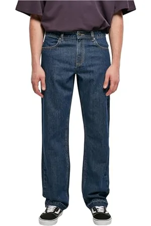 Urban classics Open Edge Loose Fit Jeans, Pantaloni, Uomo, (Mid Indigo Washed), 28