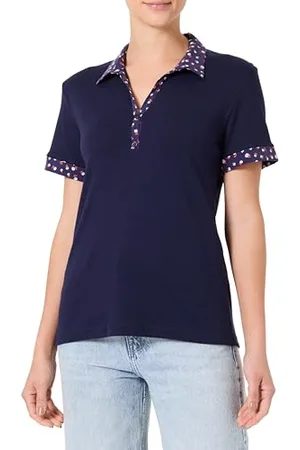 Armor.lux Armor Lux Polo À Manches Courtes col Chemise Motifs Floraux en Coton Femme, , XL Donna