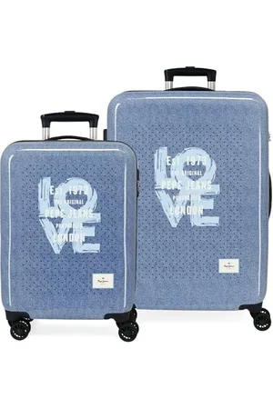 Pepe Jeans Noni Denim Set di valigie 55/65 cm Rigido 6 kg Chiusura a combinazione laterale ABS 6 kg 91L Bags by Joumma Bags, , Taglia unica, Set di valigie