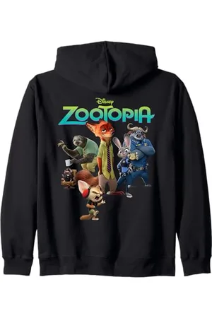 Disney Zootopia Character Group and Logo Felpa con Cappuccio