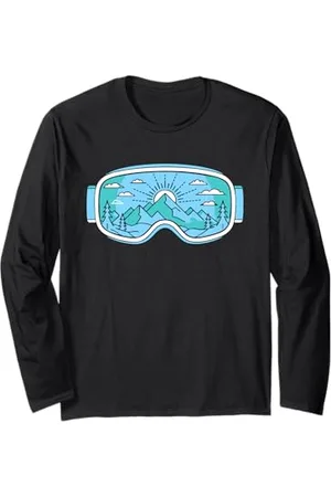 Symbiosis Supply Co. Ski Goggles Art Nature Mountains Minimalist Skiing Maglia a Manica