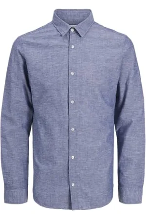 JACK & JONES Shirt Jjebreeze-Maglietta LS SN, , M Uomo