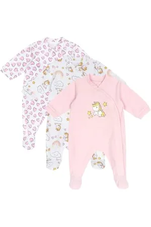 chicco Tutine Neonato e Neonata, Set di 3 Tutine, in 100% Cotone, con Piedino e Comoda Apertura, Abbigliamento Neonato 0-3 Mesi, Idee Regalo Nascita, , 9 Mesi