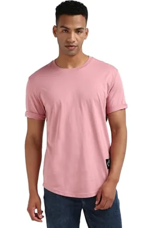 Calvin Klein Badge Turn Up Sleeve J30J323482, Top in maglia a maniche corte Uomo, (Rose Dusk), XS