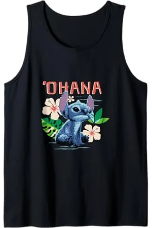 Disney Lilo & Stitch Ohana Sitting Stitch Cute Logo Canotta