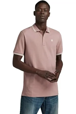 G-Star Dunda Slim Stripe Polo, Polo Uomo, (lt berry mist D17127-5864-8147), L