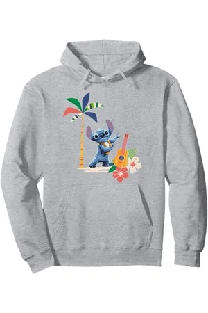 Disney Lilo & Stitch Hula Dancing Stitch Floral Logo Felpa con Cappuccio