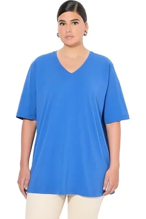 Ulla Popken T-Shirt, V-Ausschnitt, Relaxed, Halbarm Maglietta, , 72/74 IT Donna