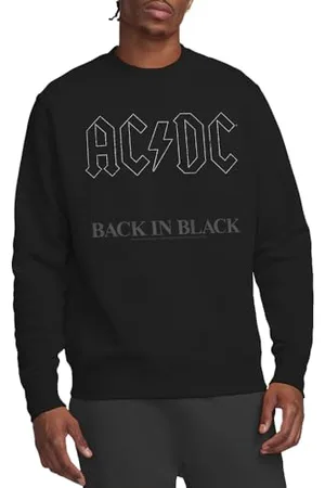 AC/DC Back in Black Crew Sweatshirt Maglia di Tuta, , XL Unisex-Adulto